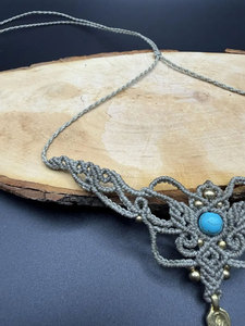 สร้อยคอจี้มุกทำมือพร้อมจี้พระพุทธรูปสแตนเลส สายไม้ไผ่-HARI OM CREATIONS ของขวัญสำหรับทุกเพศทุกวัย เหมาะสำหรับวันครบรอบ - Product Image 3