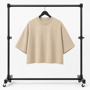 เสื้อยืดคอตตอนโอเวอร์ไซส์แบบยูนิเซ็กซ์ หนักพิเศษ 280 GSM สำหรับสตรีทแวร์ รับผลิตแบบ OEM ODM แบรนด์ส่วนตัว - Product Image 1