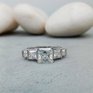 Customizable 925 <b>Sterling</b> <b>Silver</b> Solitaire Engagement Wedding Anniversary <b>Ring</b> VVS Diamond 14k/18k Gold Trendy <b>Set</b> Diamond Gifts - Product Image 1