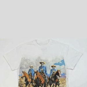 เสื้อยืดพิมพ์ลายกราฟิกแบบกำหนดเอง สไตล์วินเทจสุดเทรนดี้ แขนสั้น ผ้าเจอร์ซีย์คอตตอน 100% สำหรับใส่ได้ทั้งชายและหญิงในช่วงฤดูร้อน - Product Image 3