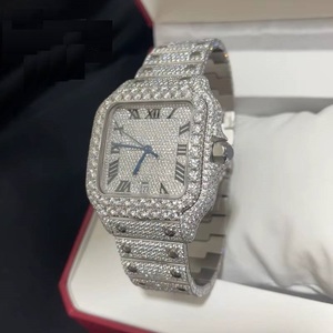 Luxury Fully VVS White Moissanite Automatic Iced Out Diamond Hip Hop Bust Down <b>Watches</b> for <b>Men</b> - Product Image 2