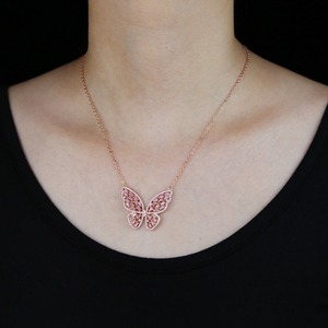 Collar de Mariposa Rectangular con Incrustaciones de Diamantes de Imitación y Diseño Animal para Mujer, Verano 2026 - Product Image 6