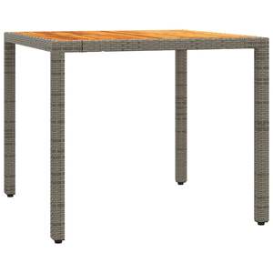 Conjunto de Comedor para Jardín Pequeño en Ratán PE Gris y Madera de Acacia - Materiales Duraderos de Ratán PE y Madera de Acacia - Product Image 4