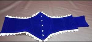 Corset amincissant respirant en velours bleu roi personnalisable ODM pour femme avec fermeture avant en dentelle – Vente en gros - Product Image 3