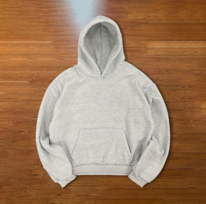 เสื้อฮู้ดดี้ผ้าคอตตอนหนาน้ำหนักมาก 400/500 กรัม สไตล์วินเทจ ซักแบบดิสเทรส ตัดเย็บแบบครอป พร้อมป้ายปัก และซิป - Product Image 1