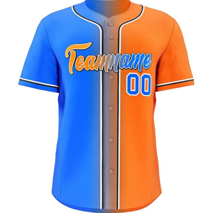 เสื้อเบสบอลพิมพ์โลโก้ตามสั่ง แห้งเร็ว เสื้อซอฟต์บอลเปล่าสำหรับผู้ชายและผู้หญิง เสื้อเจอร์ซีย์ซอฟต์บอลแบบซับลิเมชั่น เสื้อเบสบอลแบบซับลิเมชั่น - Product Image 1