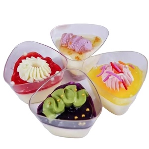 Vasos Ecológicos Triangulares de 175 ml, Aptos para Congelador, para Fiestas, Bodas, Eventos de Catering, Postres en Capas, Vasos para Alimentos en 2026 - Product Image 1