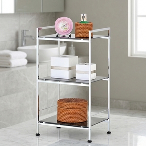 Modern 3-Tier Metal Bathroom Corner Stand Home Storage Furniture for Hotels Wholesale Household Storage <b>Shopee</b> Taiwan Sale - Product Image 1