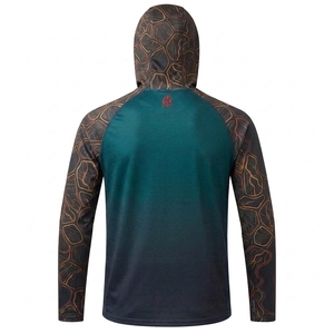 เสื้อกันแดดแห้งเร็วสำหรับกิจกรรมกลางแจ้ง พร้อมบริการออกแบบผลิตแบบ OEM เสื้อฮู้ดตกปลาแขนยาวสำหรับผู้ชาย กันน้ำ - Product Image 2