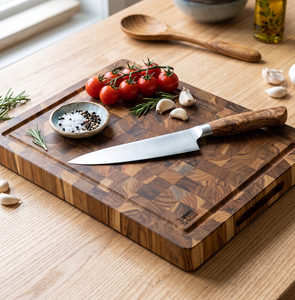 Planche à découper rectangulaire en bois d'acacia Ha Le, 1,5 cm d'épaisseur, écologique, réutilisable, durable, compatible lave-vaisselle, facile à nettoyer - Product Image 1