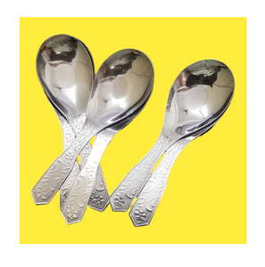 Mirror Polished Stainless Steel <b>Soup</b> <b>Spoon</b> Custom Made 6 Pieces Round Shape Design <b>Soup</b> <b>spoon</b> with short handle - Product Image 3