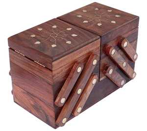 Caja de Joyería de Madera Hecha a Mano, Económica, para Anillos, Aretes, Collares y Pulseras, con un Elegante Diseño Rústico - Product Image 1