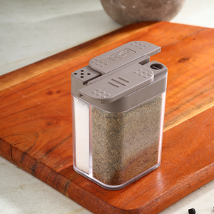 Durable plastic salt and pepper <b>box</b> with flip lid compact dual seasoning <b>container</b> for kitchen dining table use - Product Image 5