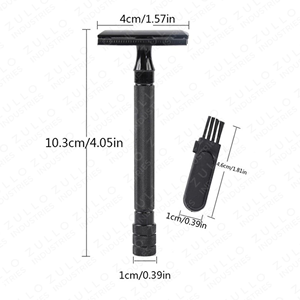 Maquinilla de Afeitar de Seguridad Ajustable Premium para Hombre con Cepillo de Limpieza para un Afeitado Diario Suave en Húmedo - Product Image 6