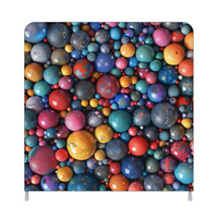 Backdrop Studio Foto Natal 360 Derajat Bahan Kain Tegangan Tinggi Terlaris, Rangka Aluminium Alloy, Sublimasi Pewarna, Pameran Dagang