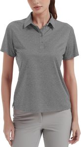 Camiseta Polo de Manga Corta para Mujer, Color Naranja, Tejido de Poliéster de Secado Rápido, Corte Regular, Color Sólido, Tendencia - Product Image 6