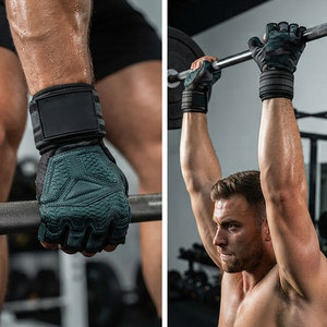Camouflage Printing <b>Men</b> Fitness <b>Gloves</b> With Custom Packaging Anti Shrink Air Ventilation Palm Holes Design Breathable Gym <b>Gloves</b> - Product Image 6