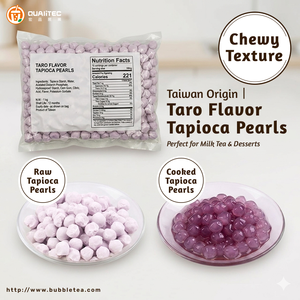 Taro flavored tapioca pearls Made In Taiwan For Bubble Tea Ingredient Boba Pearls Multiple Flavors Milk Tea Q-<b>Bounce</b> Boba - Product Image 3