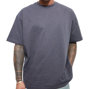 Factory Wholesale Custom Front O-Neck 100% Cotton 180g Canvas Short Sleeve Boxy Casual High Quality Breathable T-shirt Men - Product Image 1