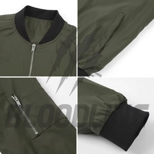 Chaqueta Bomber de Manga Larga para Hombre BLOODLINE, Color Granate, Resistente al Viento, Ropa Deportiva para Exteriores, Temporada de Otoño - Product Image 3