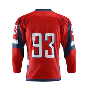 Camiseta de hockey personalizada, roja, azul marino, blanca, número 93, uniforme de equipo, ropa deportiva sublimada - Product Image 3