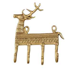 Stylish Deer Shaped Gold Polished Iron Hook <b>Rail</b> <b>For</b> Multifunctional Purpose <b>For</b> Hanging <b>Clothes</b> <b>For</b> Sideways Organizer - Product Image 1