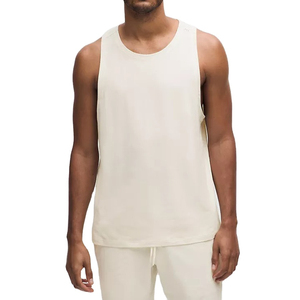 Camiseta sin mangas de color liso de alta calidad para hombre, fabricada por OEM - Suministro al por mayor de ropa deportiva de marca privada - Product Image 1