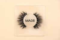 Pestañas de Visón HeyMe Beauty de 25 mm, Curvatura D, para Pestañas Rusas, 3D Multicapa, Libres de Crueldad Animal, Reutilizables, Color Negro Natural, Venta al Por Mayor