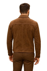 Chaqueta de Gamuza para Hombre, Prenda Exterior de Moda Urbana Premium, Duradera, Elegante, Servicio de Muestras de Fabricante OEM Disponible, Nueva - Product Image 5