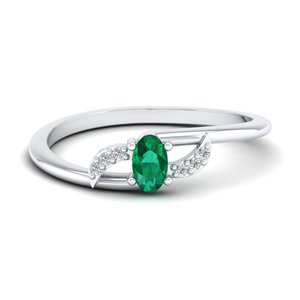 Bague Éternité en Argent Sterling 925 avec Moissanite Taille Ovale 0,21 Carat et Pierre Précieuse Émeraude pour Femme – Prix Usine REYES, Vente en Gros - Product Image 1