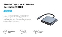 Hub USB-C multiport, station d'accueil HDMI, adaptateur audio-vidéo Type C vers prise jack 3,5 mm pour ordinateur portable et téléphone