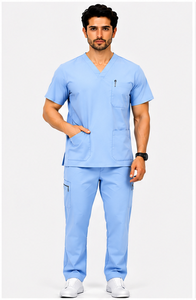 professional mens hospital <b>scrubs</b> 2 piece <b>jogger</b> set breathable medical spandex doctor nurse uniform fashionable comfortable dur - Product Image 4