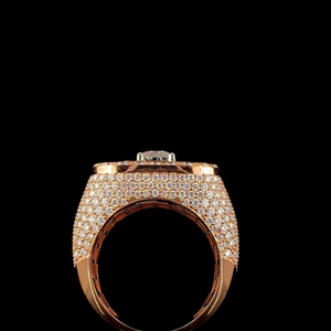 Bague unisexe en argent sterling 925 avec diamant taille princesse et moissanite taille ronde, style hip-hop, bijou tendance - Product Image 4