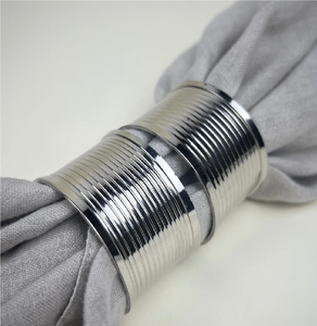 Anneaux de serviette en acier inoxydable écologiques, personnalisables, en stock pour les mariages, les fêtes et la décoration de table - Product Image 6