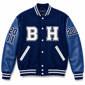 Chaqueta Varsity de Invierno Personalizada para Hombre, Bordado Chenille, Lana, Cuero, Resistente al Viento, Transpirable, OEM, Etiqueta Privada, Letras en la Parte Delantera - Product Image 4