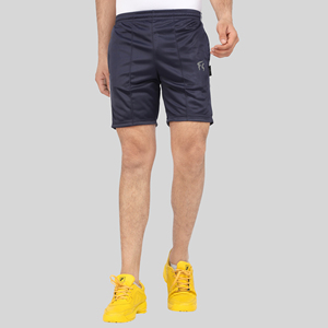 Shorts de sport pour homme noirs, séchage rapide, taille mi-haute élastique, avec poche latérale, polyester/coton - Product Image 1