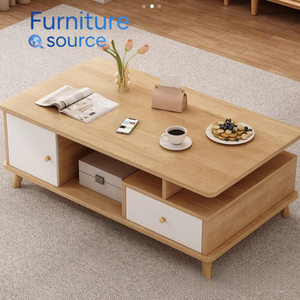 Mesa de café de madera MDF elegante moderna diseñada por una fábrica de muebles vietnamita con experiencia para interiores de cafeterías con estilo - Product Image 4