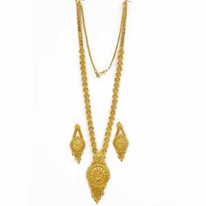 ชุดสร้อยคอยาวทองชุบไมโคร 14K 18K 24K ขายส่ง, ชุดเครื่องประดับดีไซน์ดั้งเดิม, ชุดสร้อยคอยาวแฟชั่น - Product Image 3