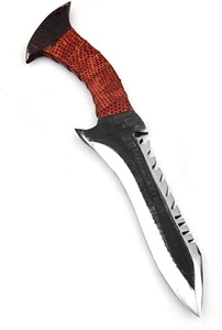 <b>Drop</b> Point Kitchen Knife SHARP POINT TRADES Damascus Steel Blade Straight <b>Back</b> Bevel Edge 0.7mm Thickness DIY Grade Wood Handle - Product Image 2