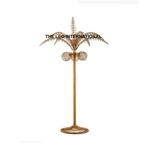 โคมไฟตั้งพื้นสไตล์คลาสสิกสำหรับงานแต่งงาน โคมไฟข้างเตียง ของตกแต่งบ้าน พร้อมโคมโลหะทรงกลม - Product Image 4