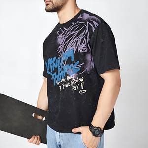 เสื้อยืดผู้ชายไซส์ใหญ่พิเศษ ผ้าคอตตอน 100% เนื้อหนา ลายปะติด ดีไซน์ทันสมัย น้ำหนัก 260 กรัม พิมพ์ลาย DTG สไตล์สตรีทแฟชั่น เสื้อเปล่าสำหรับทำลายลวดลาย เสื้อยืดคอตตอน - Product Image 4