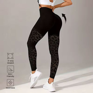 Leggings de sport ajourés 2026 pour femme – Confortables, respirants, en maille, coupe ajustée, extensibles – Collection Printemps-Été - Product Image 5