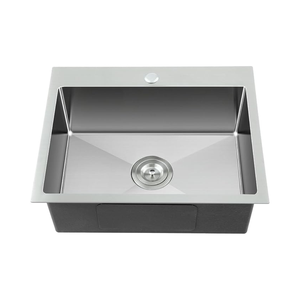 Fregadero de acero inoxidable hecho a mano de un solo cuenco, esquinas R10, anticorrosión, diseño duradero, perfecto para cocinas caseras, 1 unidad - Product Image 1