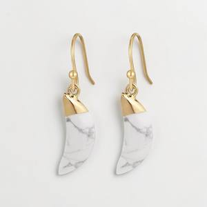 Pendientes Colgantes de Aventurina Verde en Forma de Media Luna, Plata de Ley Bañada en Oro, Hechos a Mano con Moissanita Facetada, Étnicos, Certificados - Product Image 4