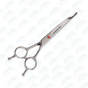 Polished Stainless Steel Animal Hair Cutting Shears with Double Finger Rest High Grade Pet Hair Grooming <b>Scissor</b> - Product Image 3