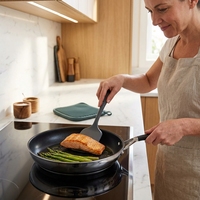 Ensemble de casseroles et poêles en acier inoxydable durable pour cuisine, avec couvercles en verre, compatibles gaz et induction, pour la cuisson à domicile, design écologique
