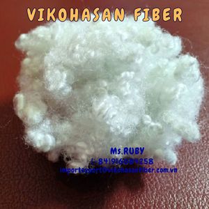 Fibra cortada de poliéster siliconado hueco conjugado reciclado sin fluorescencia, fabricante Vikohasan - Product Image 3