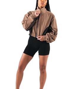 Chaqueta Cortavientos para Mujer, Informal, a la Moda, Talla Grande, Transpirable, de Nailon, con Bloques de Color - Product Image 6