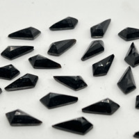 Pierres précieuses IBRAHIM de haute qualité, onyx noir créé en laboratoire, taille cerf-volant, en vrac, pour la fabrication de bijoux, accessoires DIY, ensembles naturels