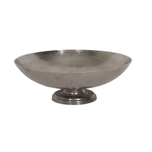 Bol de service en aluminium couleur argent de luxe, fait main, moderne, en métal, pour la décoration de la maison, les salades, les collations, les mariages et les fêtes - Product Image 1